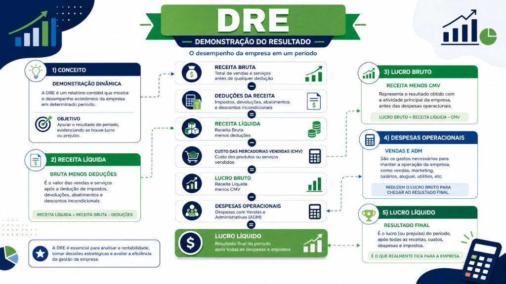 Mapa de DRE - Demonstração do Resultado do Exercício